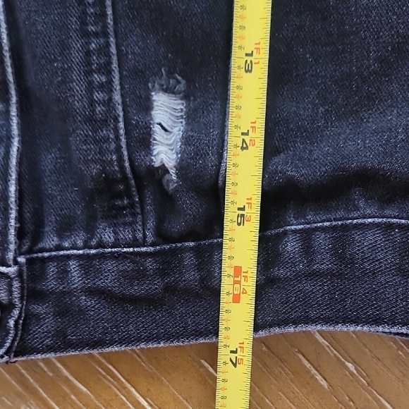 Sunflower Embroidered Black Denim Vest Size 10/12 XL Kids Girls Distressed Y2K - Picture 10 of 12